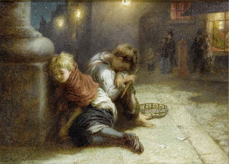 Augustus Saint-Gaudens Fatigued Minstrels Germany oil painting art